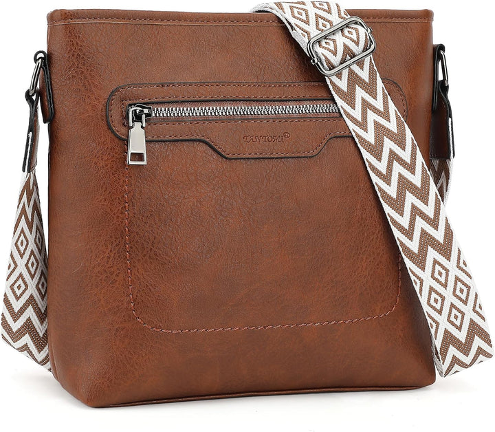 TANTOMI Umhängetasche Damen, Leicht Damen Schultertasche aus PU Leder, Handtasche Damen für Verstell