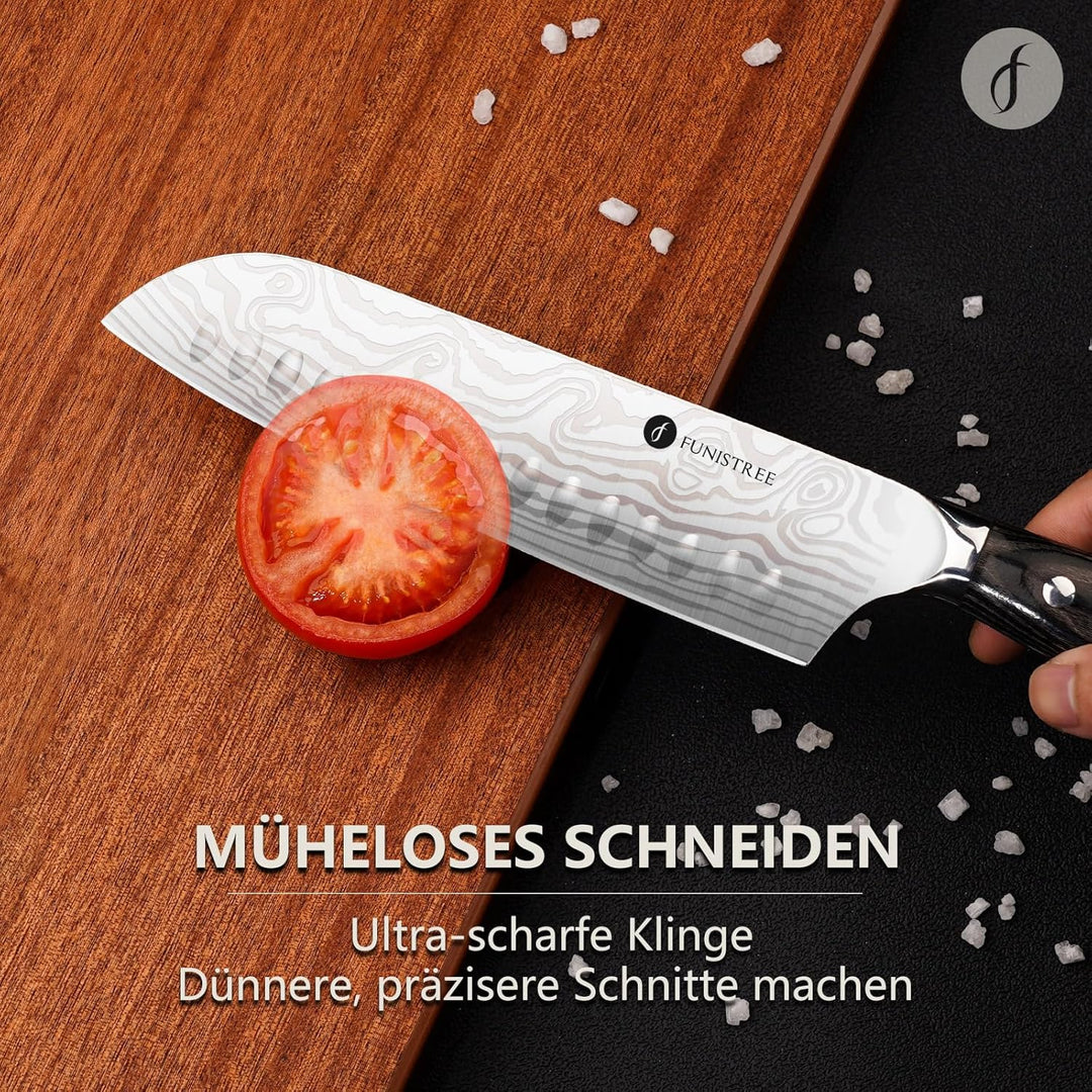 Küchenmesserset 4 tlg mit Geschenkbox aus Holz Weihnachtsgeschenke, Ideale Geschenke für Männer, Deu