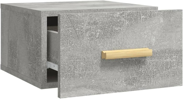 WIFESE Wand-Nachttisch Betongrau 35x35x20 cm Nachtschrank Nachtkästchen Bedside Table Nightstand Nac
