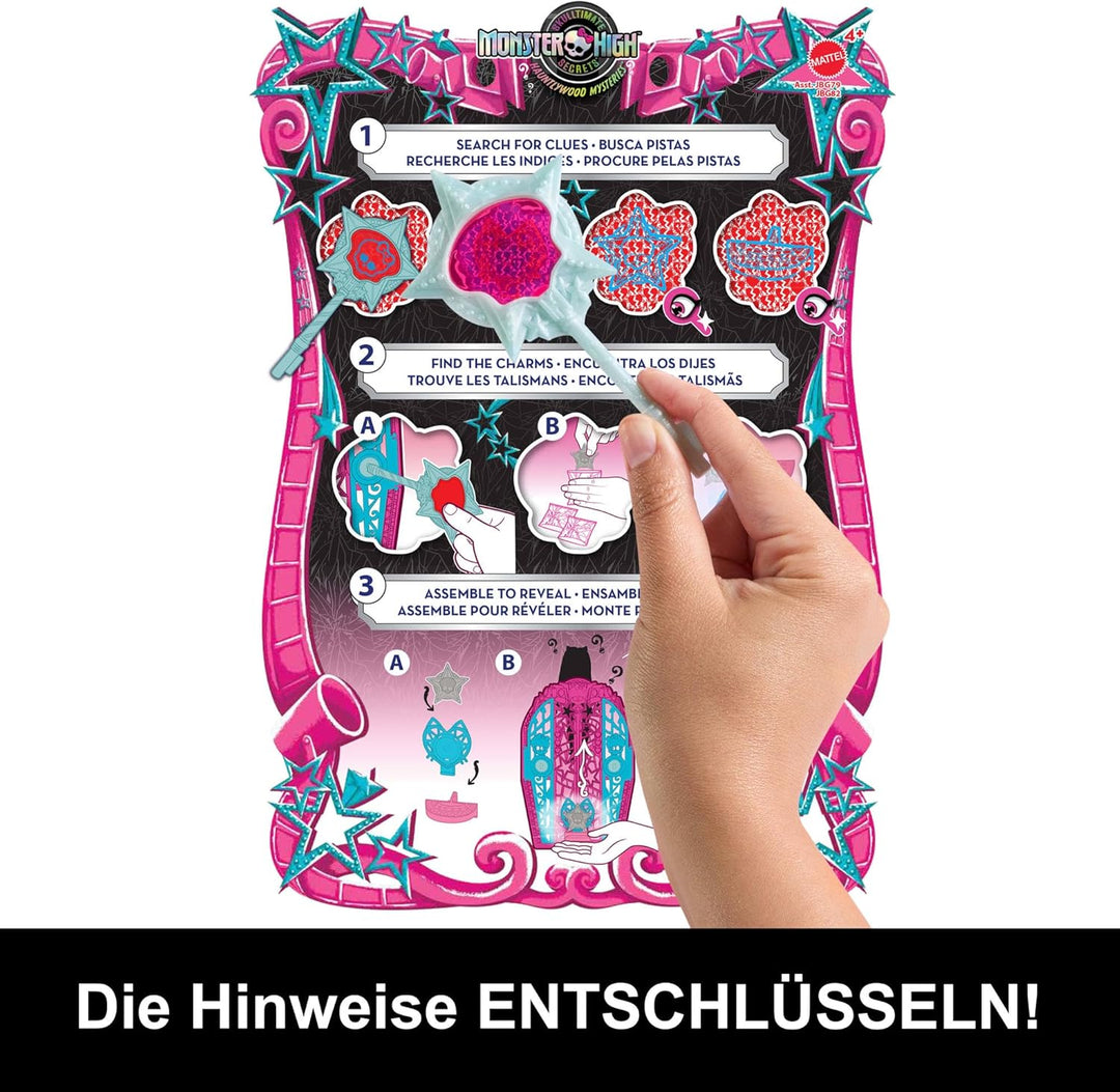 Monster High Skulltimate-Secrets-Set aus Puppe und Accessoires, Hauntlywood Mysteries Catty Noir mit
