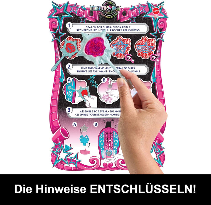 Monster High Skulltimate-Secrets-Set aus Puppe und Accessoires, Hauntlywood Mysteries Catty Noir mit