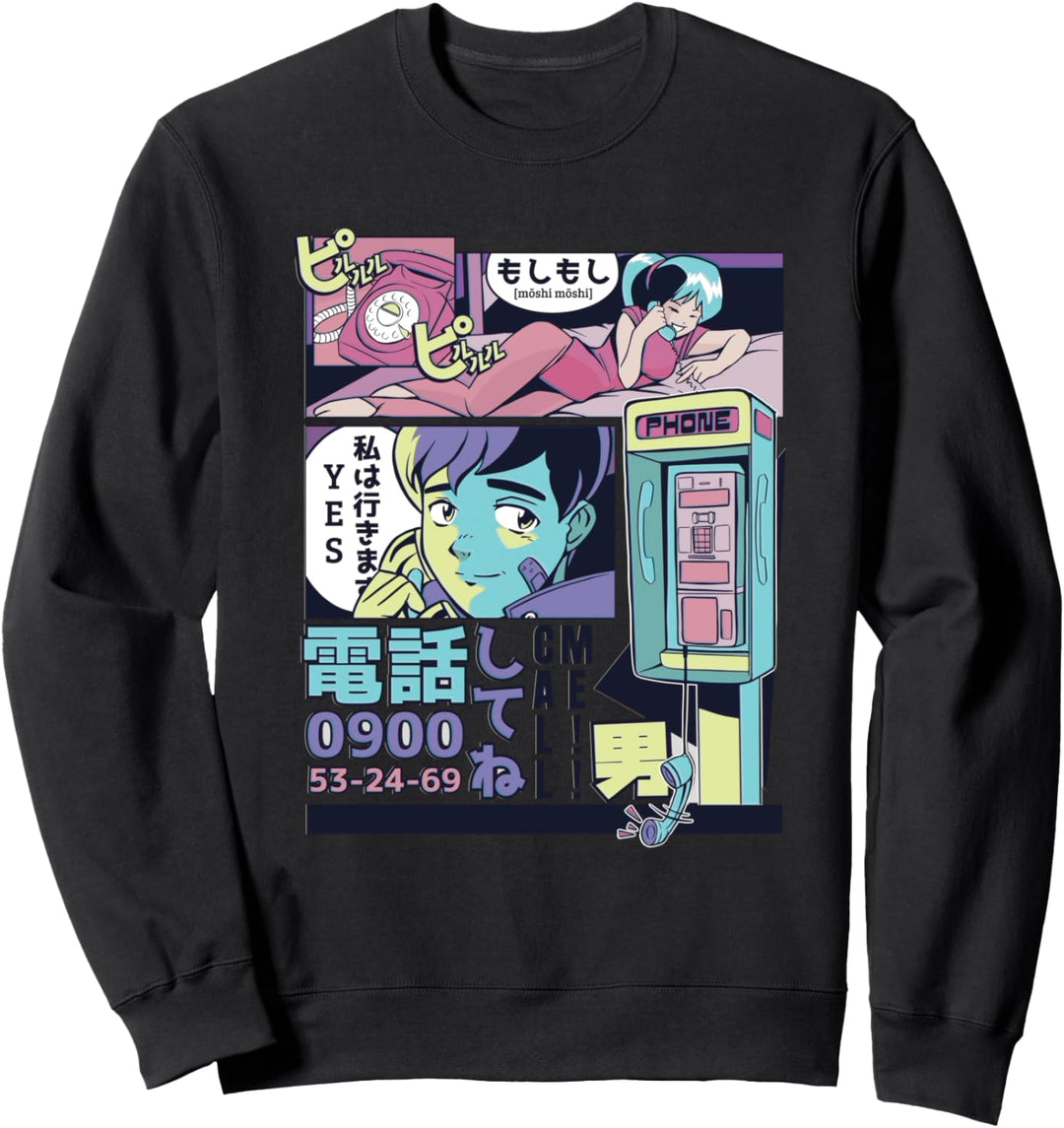 Der Telefonanruf | Japanischer Anime Manga Comic Stil Sweatshirt