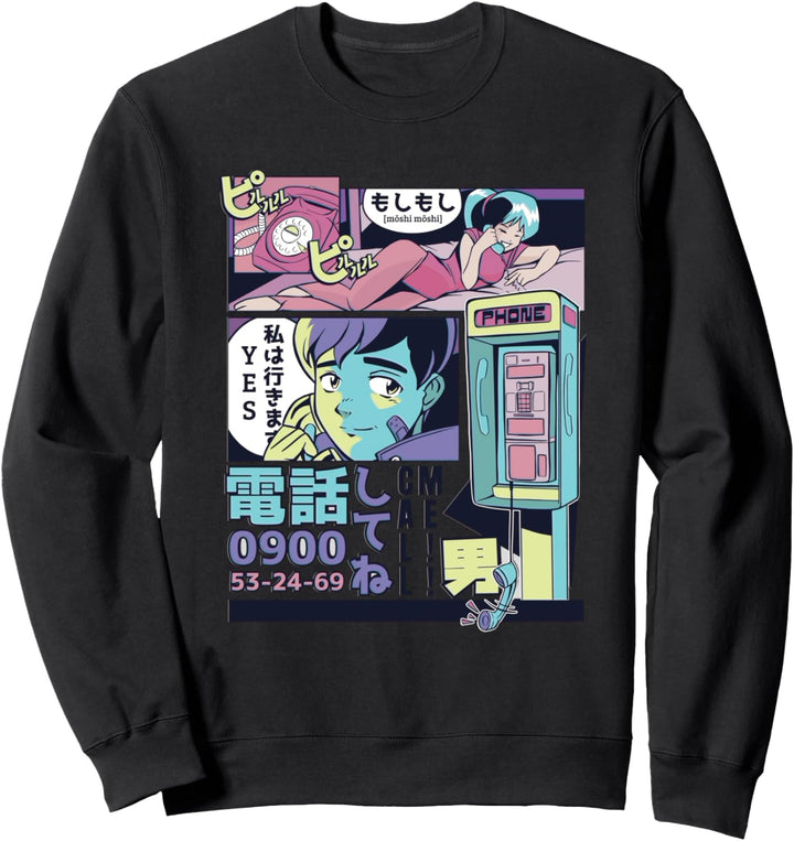 Der Telefonanruf | Japanischer Anime Manga Comic Stil Sweatshirt