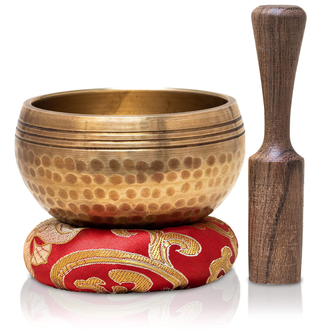 Tibetische Klangschalen-Set 7,6 cm ~ Meditationsklangschale handgehämmert in Nepal für Yoga, Meditat