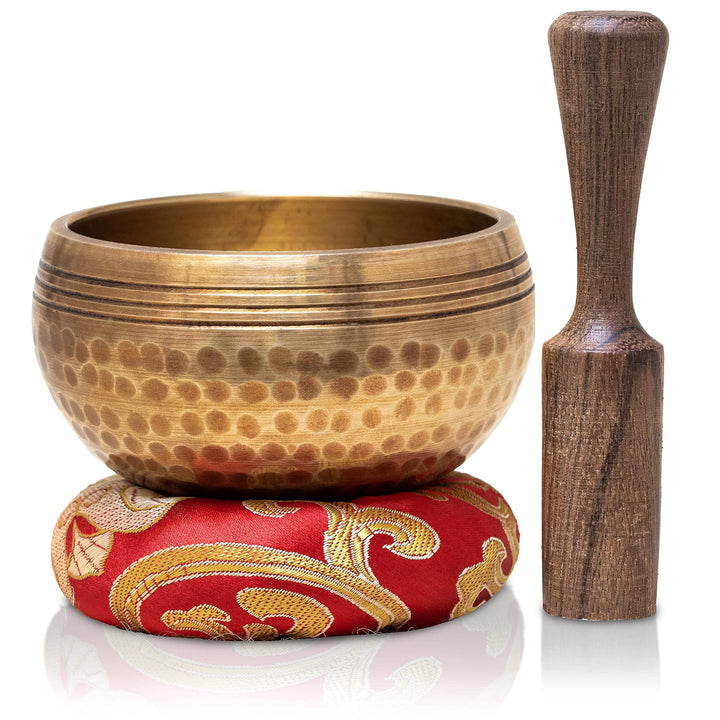 Tibetische Klangschalen-Set 7,6 cm ~ Meditationsklangschale handgehämmert in Nepal für Yoga, Meditat