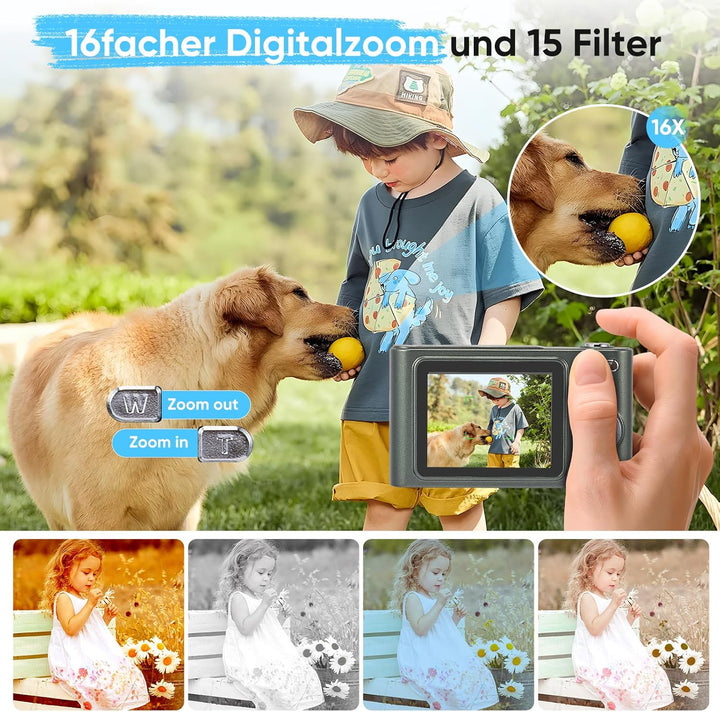 Keychain Retro Kamera Kinder, Autofokus Mini Digitalkamera Vintage,digital Kamera mit Handy übertrag
