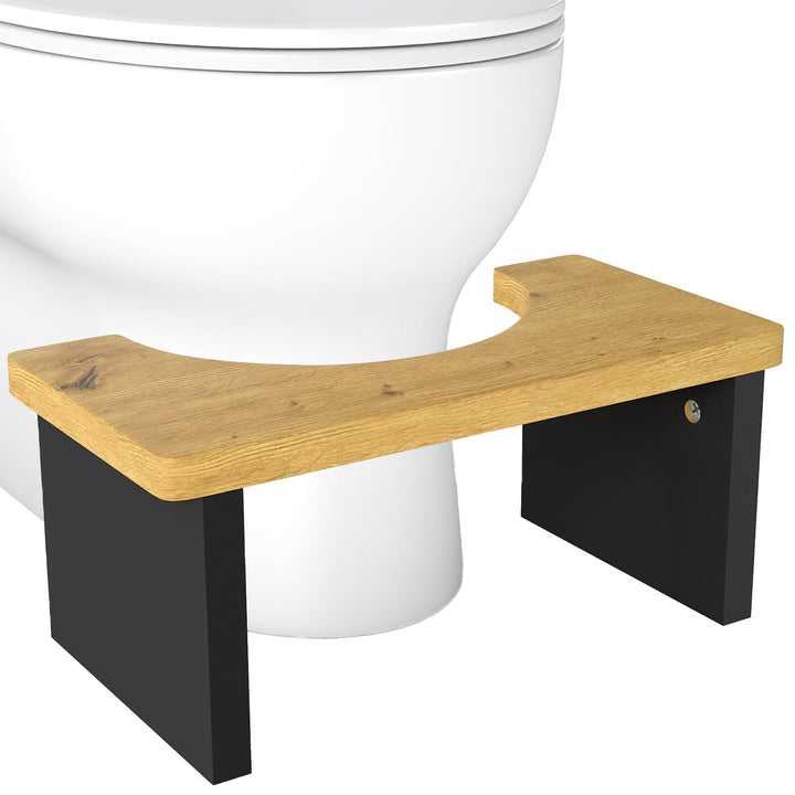 1 Stück Toilettenhocker Klohocker für Erwachsene, Fussbank Holz Toilettenstuhl Fussschemel WC Hocker