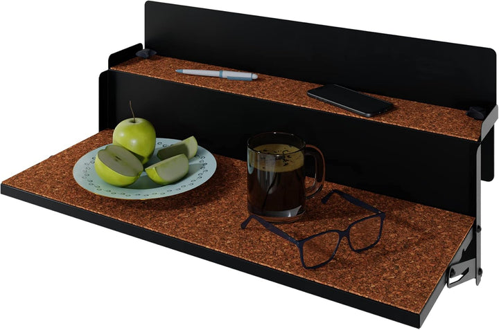 LEVIRA Beistelltische, Balkonhängetisch Klappbar, Balkontisch Hängetisch ForFun, 64 x 35 x 29 - Schw