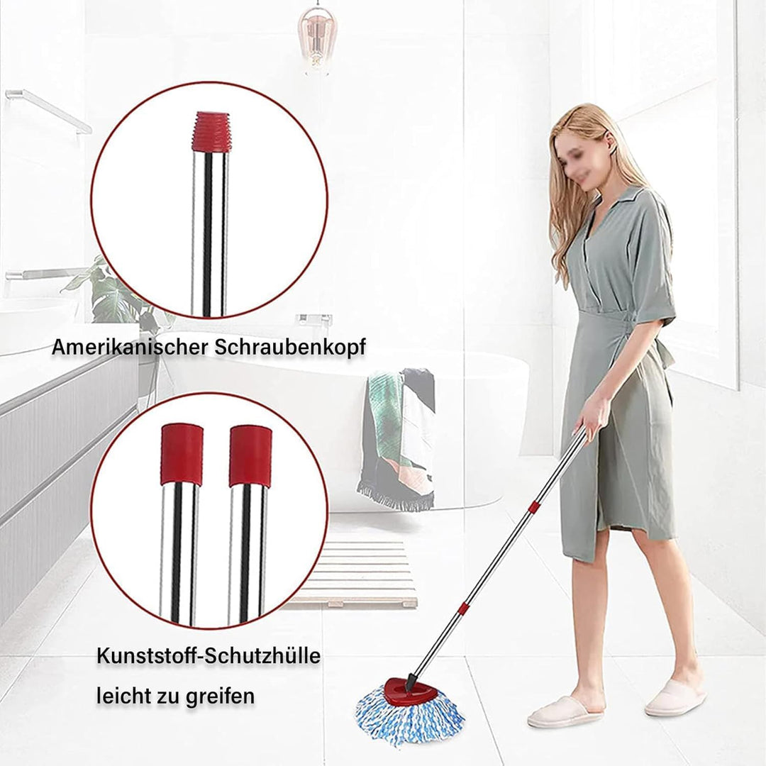 Austausch von Mop Zubehör und Teleskopstangen für Vileda Turbo Teleskopstangen (Mit 4 Moppköpfen), M