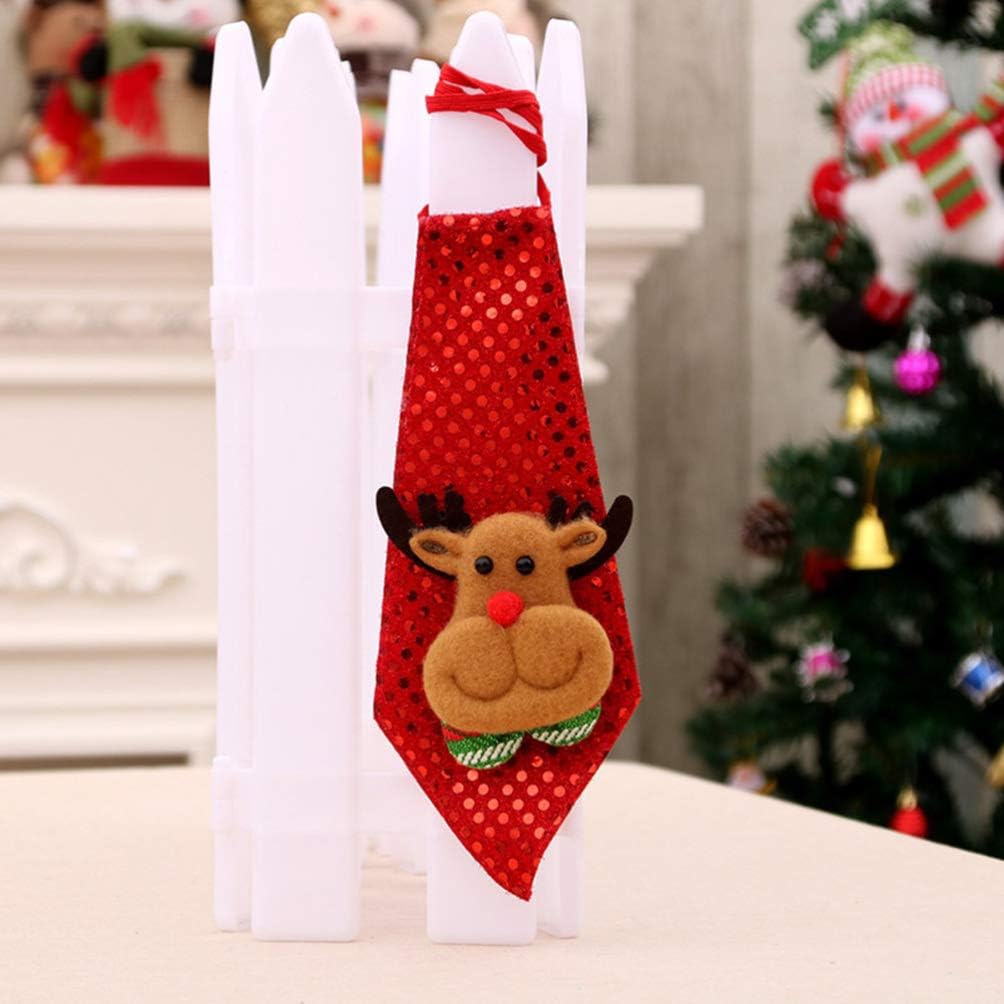 Amosfun 3 Stück Leuchtende Weihnachtskrawatte Led Mit Pailletten Weihnachts Schlips Für Herren Und D
