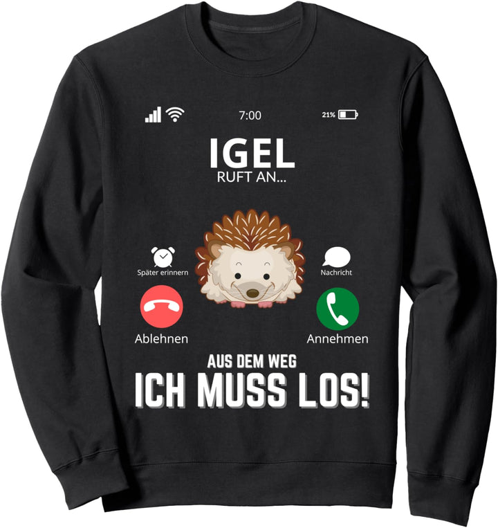 Igel Ruft An - Lustiges Igel Kinder Sweatshirt
