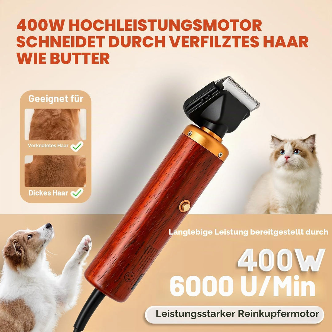CGOLDENWALL Hundeschermaschine Leise Profi 55W, Geräusch- Und Vibrationsarm Katze Tierhaarschneider,