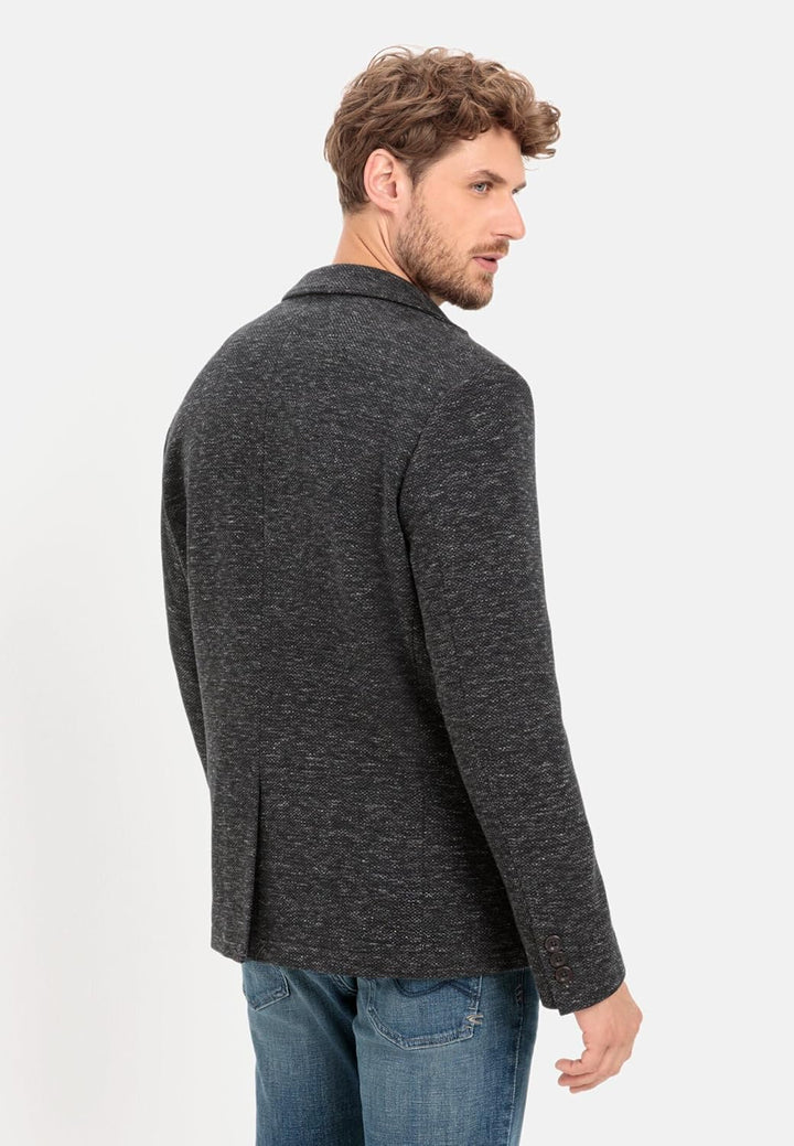 camel active Herren Casual Sakko aus einem Baumwolljersey 52 Anthrazit, 52 Anthrazit