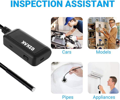 Endoskop WIFI Endoskopkamera mit licht Inspektionskamera Borescope HD 1920P 5,0 Megapixeln 5,5mm 5m