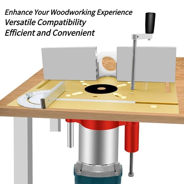 Router Lift Kit Manuelles Heben Router Lift System Kit Router Table Saw Insert Grundplatte für Route
