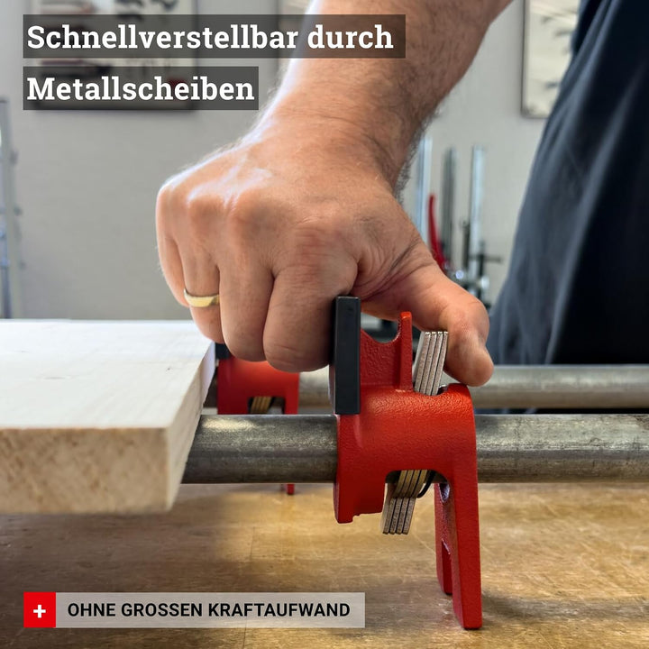 Bessey BPC-H12 Rohrschellen, 1,27 cm, H-Stil, Rot, Rohrschellen