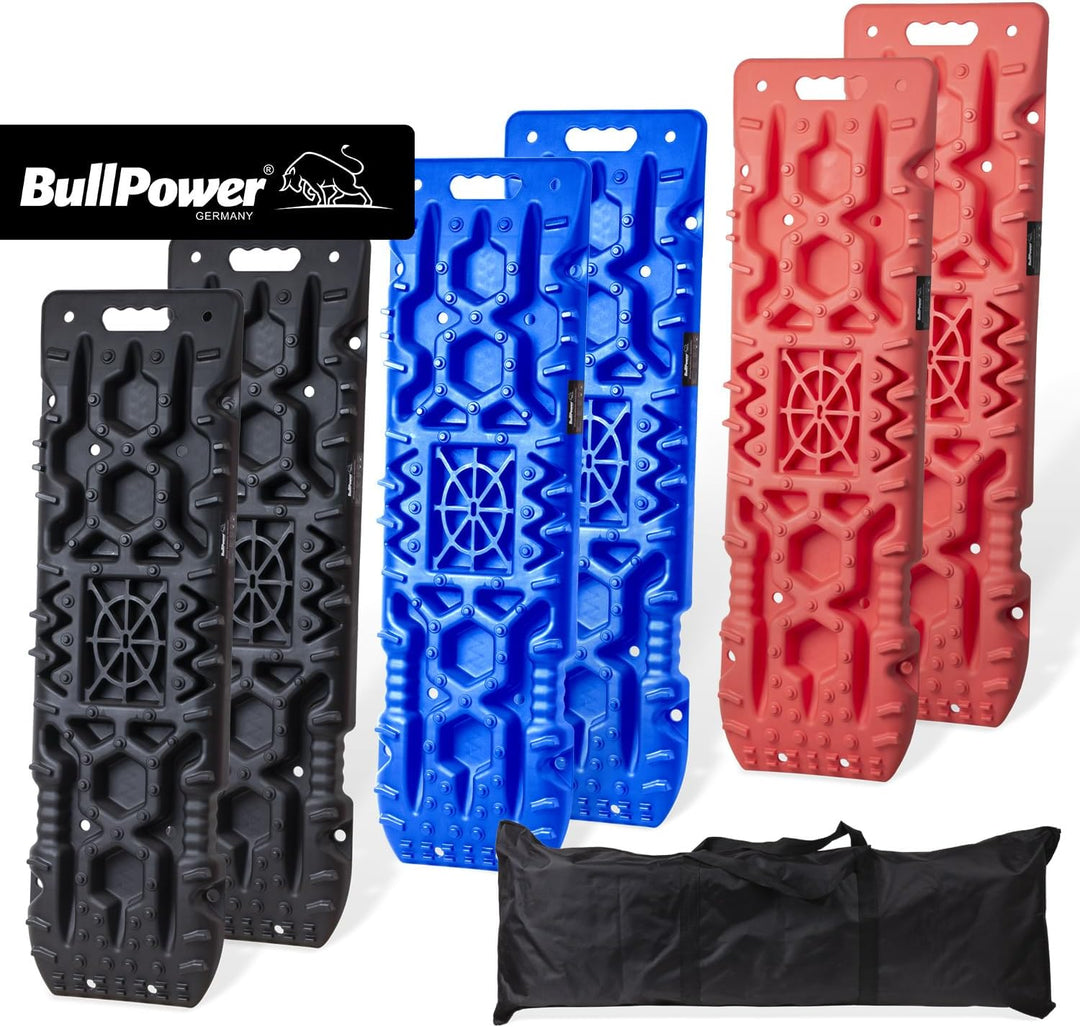 BullPower Rote Offroad-Sandbleche Kunststoff-Anfahrhilfen Schlamm Sand Schnee Recovery Board 10T Rei