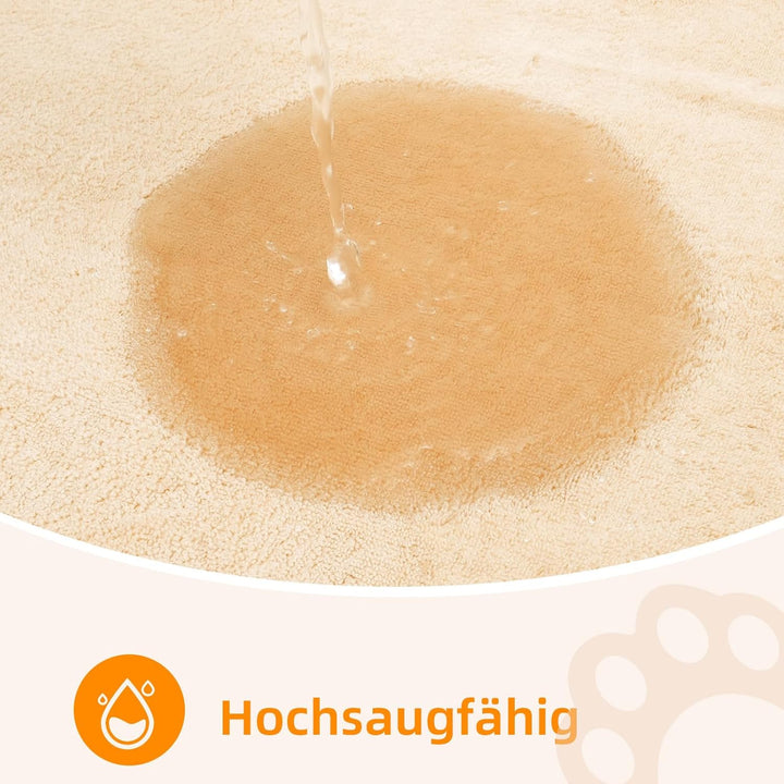 2er Set Hunde Handtuch extra saugfähig, Hundehandtücher aus Mikrofaser, Weich, Langlebig und Schnell