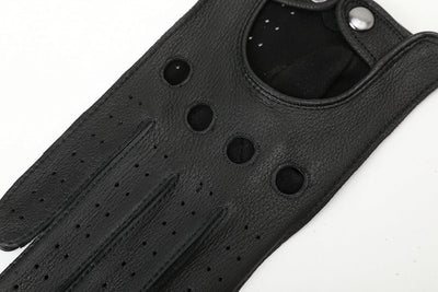 ZLUXURQ Herren Fahrerhandschuhe aus 100% Leder,Unliniert Lederhandschuhe X-Large(24.1-25.4cm) Schwar