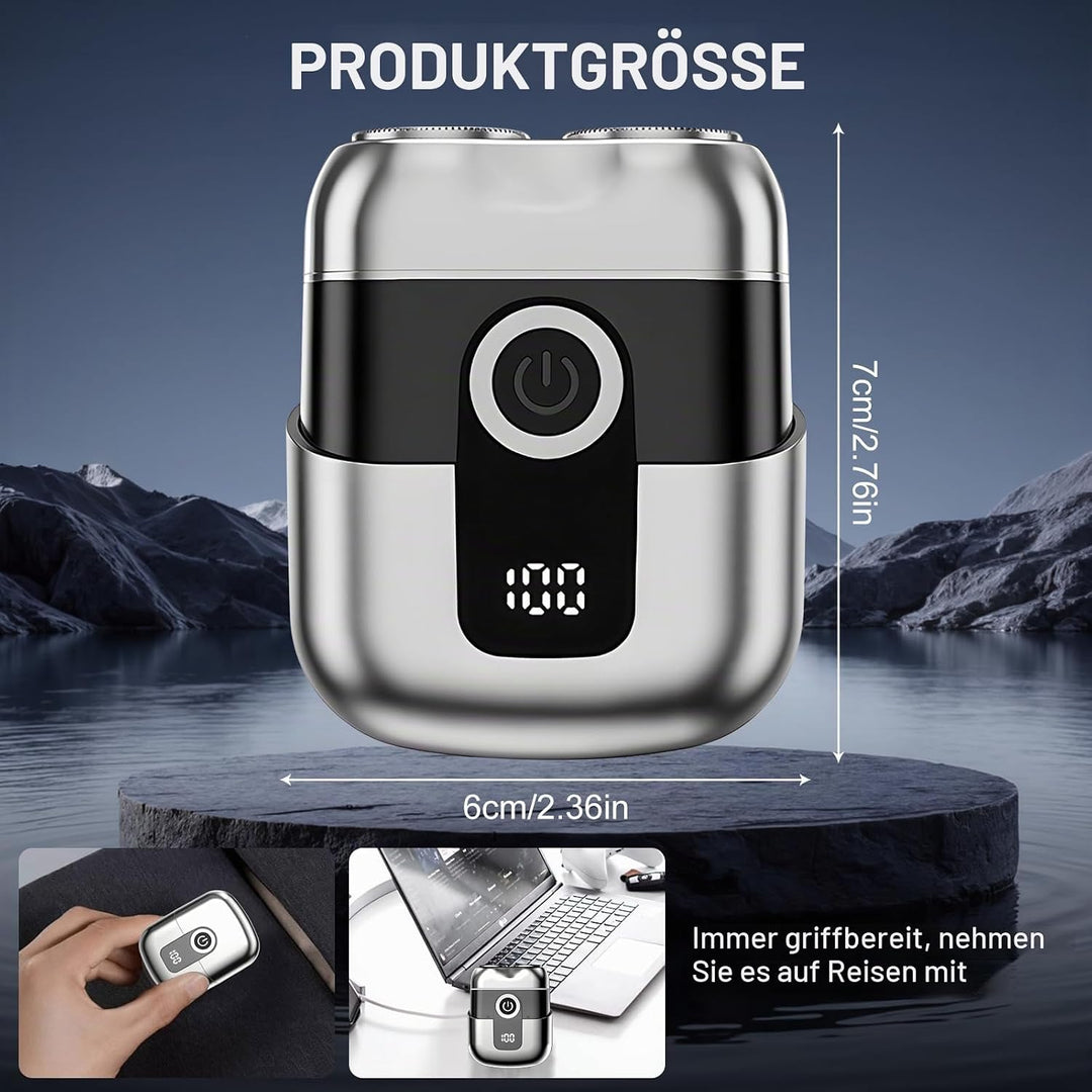 Elektrorasierer Herren,IPX6 Wasserdicht Mini Rasierer,Wasserdichter Elektrorasierer Herren,Mini Rasi