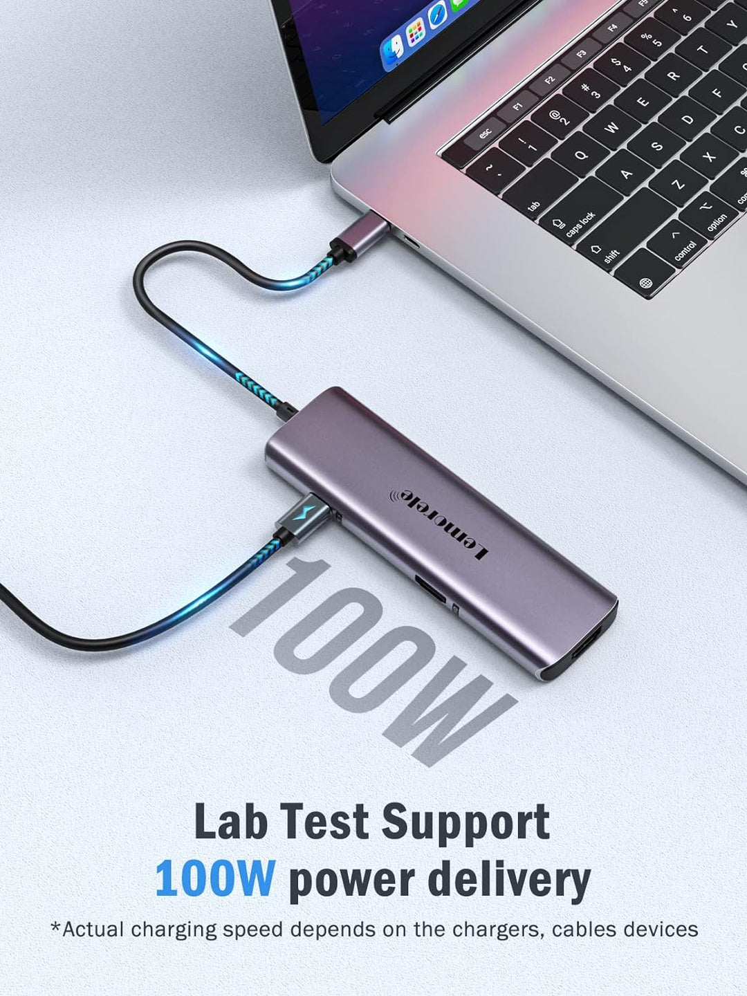 Docking Station, Lemorele 7 in 1 Dual Display Aluminiumgehäuse Adapter mit Dual HDMI, USB 3.0&USB 2.