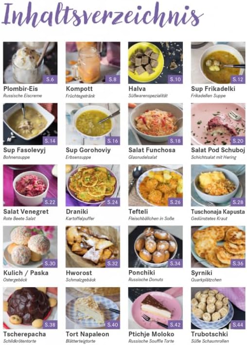 ThermoTasty Russisches Bündelset: 5 Kochbücher mit 100 original russischen Rezepten, russische Geric
