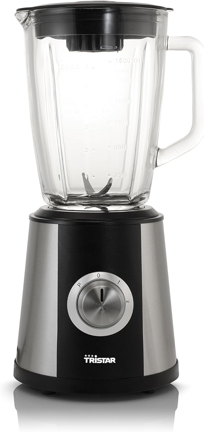 Tristar BL-4430 Blender – Inhalt: 1,5 Liter - Edelstahlgehäuse, Schwarz