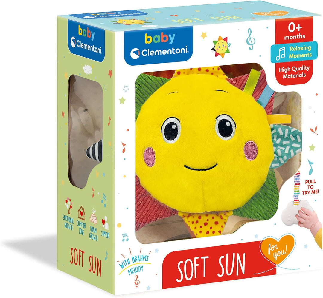 Clementoni - Soft Sun Musik, Spieluhr für Neugeborene, Spiele für La Nanna, Spiel Baby 0 Monate, Meh