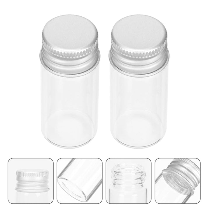 Tofficu Kleiner Glasfläschchen 10ml Kapazität mit Aluminiumdeckel aus Glas 24 Langlebig und Leicht z