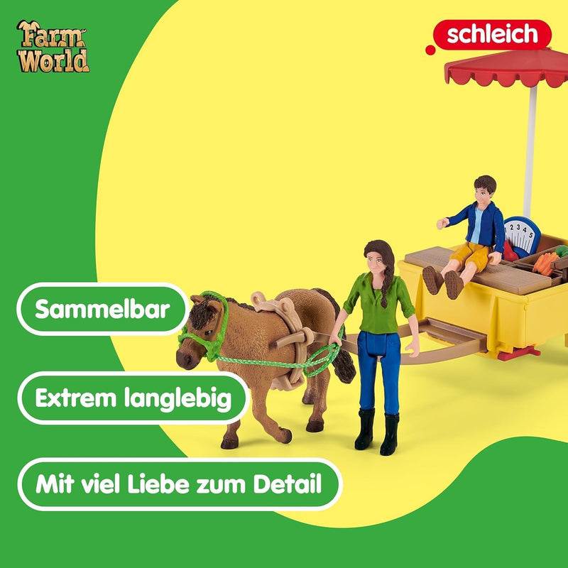 schleich 42528 Mobiler Farm Stand, für Kinder ab 3+ Jahren, FARM WORLD - Spielset Single neue Verpac