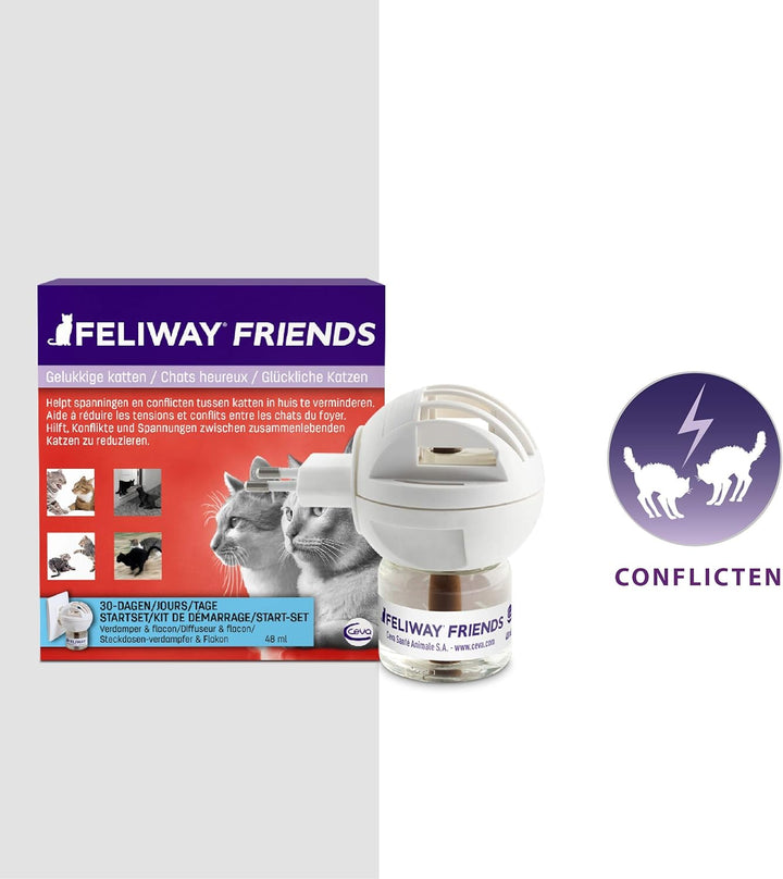 Feliway Friends – Anti Conflict voor Kat - Verdamper+ Navulling 48 ml