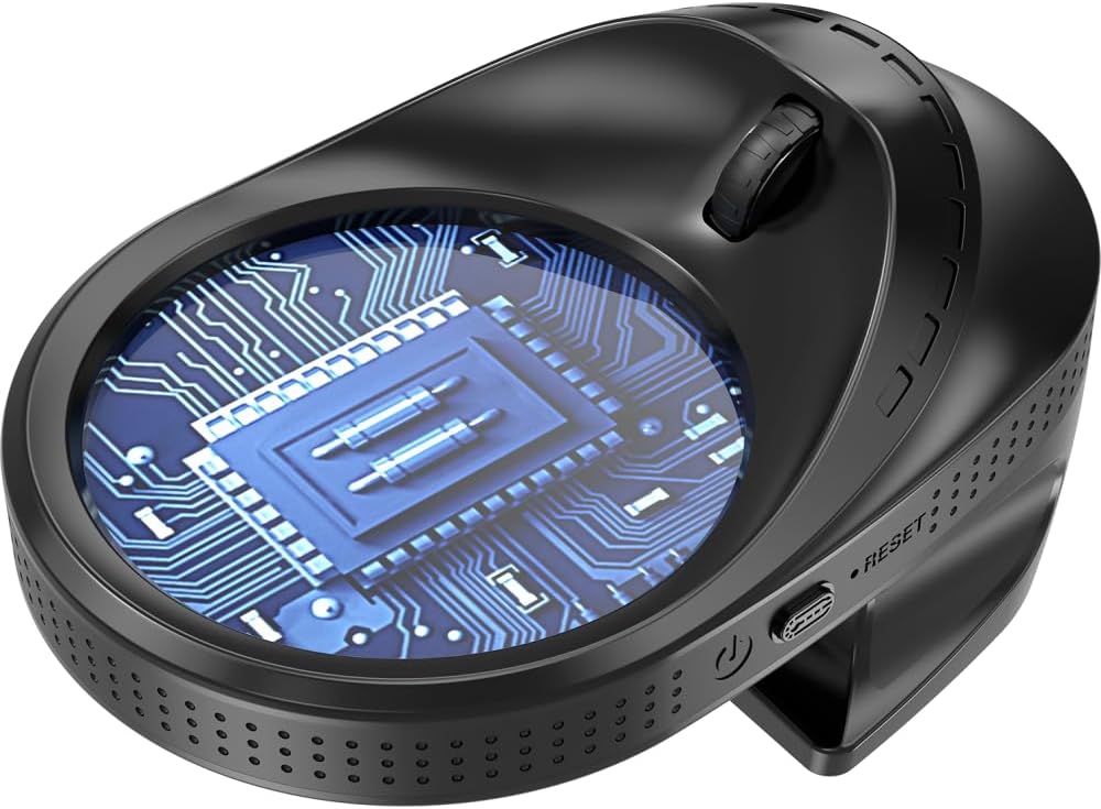 Digitale Lupe mit Mikro-Maus, weisse LED und UV-LED, schwarz und grau, Vergrösserung 5X, 6X, 8X, 10X