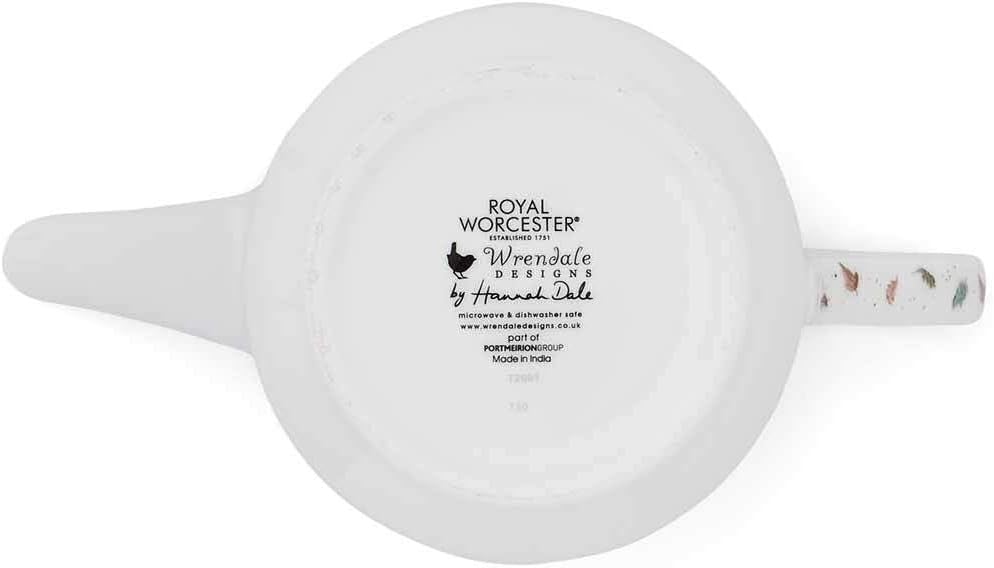 RW WN4090-XT Royal Worcester Wrendale Designs China One Pint Teekanne Igel und Maus, Keramik, Weiss