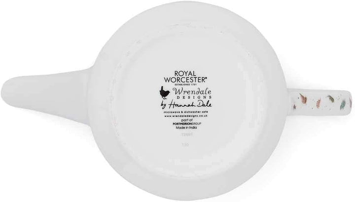 RW WN4090-XT Royal Worcester Wrendale Designs China One Pint Teekanne Igel und Maus, Keramik, Weiss