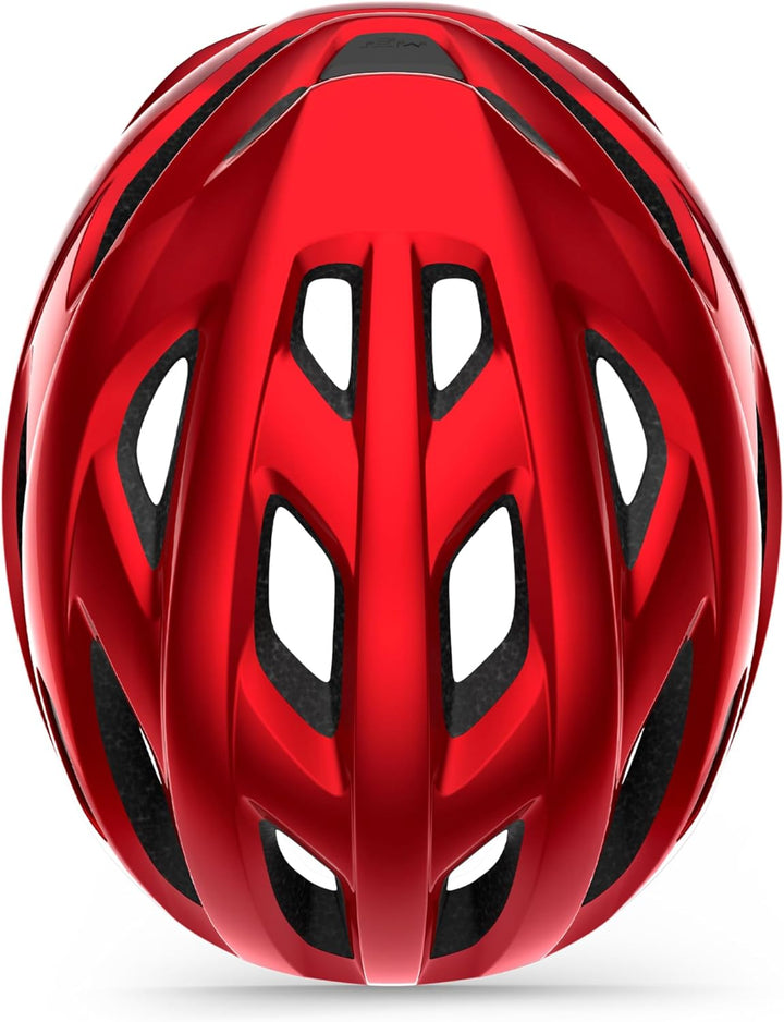 MET Idolo Fahrrad Hel, Rot Metallic Glänzend, Einheitsgrösse