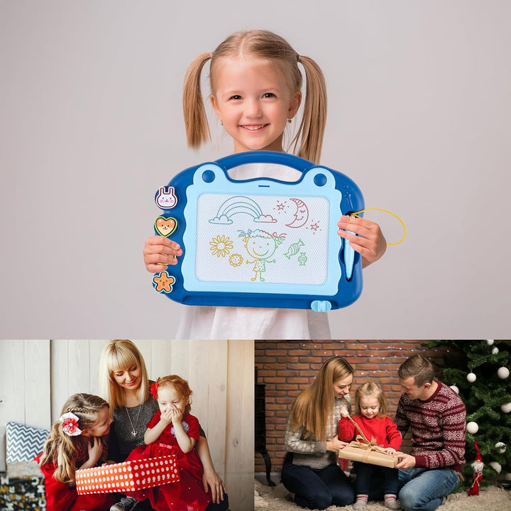 Magnetische Maltafel Zaubertafel,Magnetische Zaubertafeln Kinder mit 4 Form Stempel,Spielzeug zum Sc