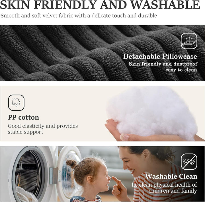 Lesekissen Dicklich Rückenkissen Lesekissen für Couch, Rückenlehne Kopfende, Dreieckiges Sofakissen