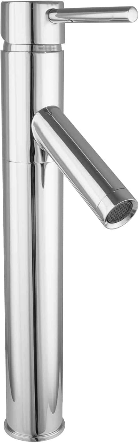 PaulGurkes Waschschalenarmatur rund Wasserhahn lang Waschtischbatterie, Waschschalenarmatur