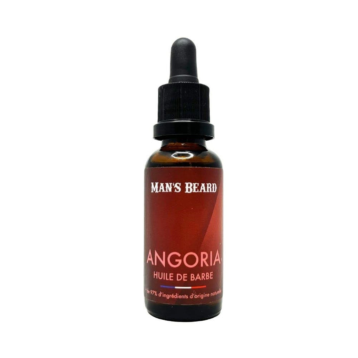 man's beard, Angoria Bartöl, Feuchtigkeitsspendend, Nährend, Bernstein-Leder-Duft, 30 ml