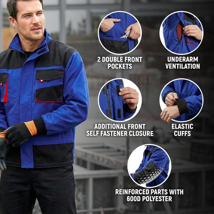Stenso Emerton Arbeitsjacke Herren Multifunktionale Arbeitsjacke Männer Bundjacke - strapazierfähig
