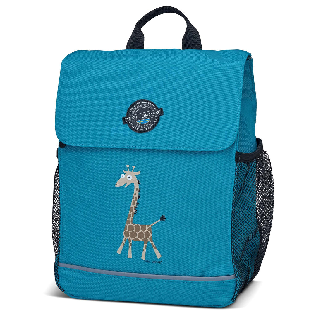 Carl Oscar Kinderrucksack I 8 Liter I Namensschild I Wasserabweisend I Reflektoren I Tragegriffe (Tü