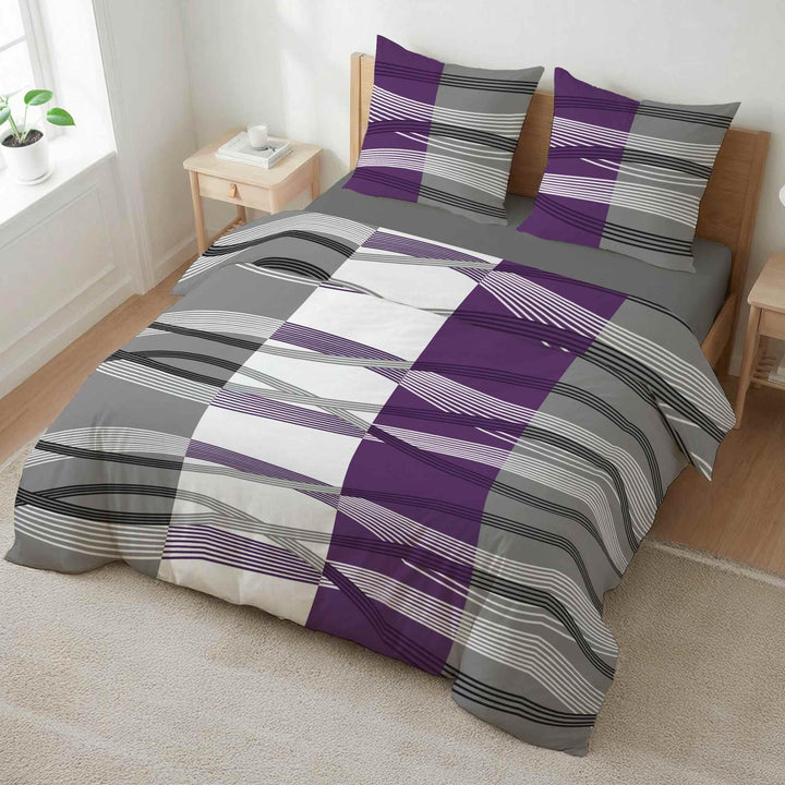 etérea Seersucker Bettwäsche 140x200 cm - bügelfreies Bettwäsche Set mit Kissen - Microfaser Satin n