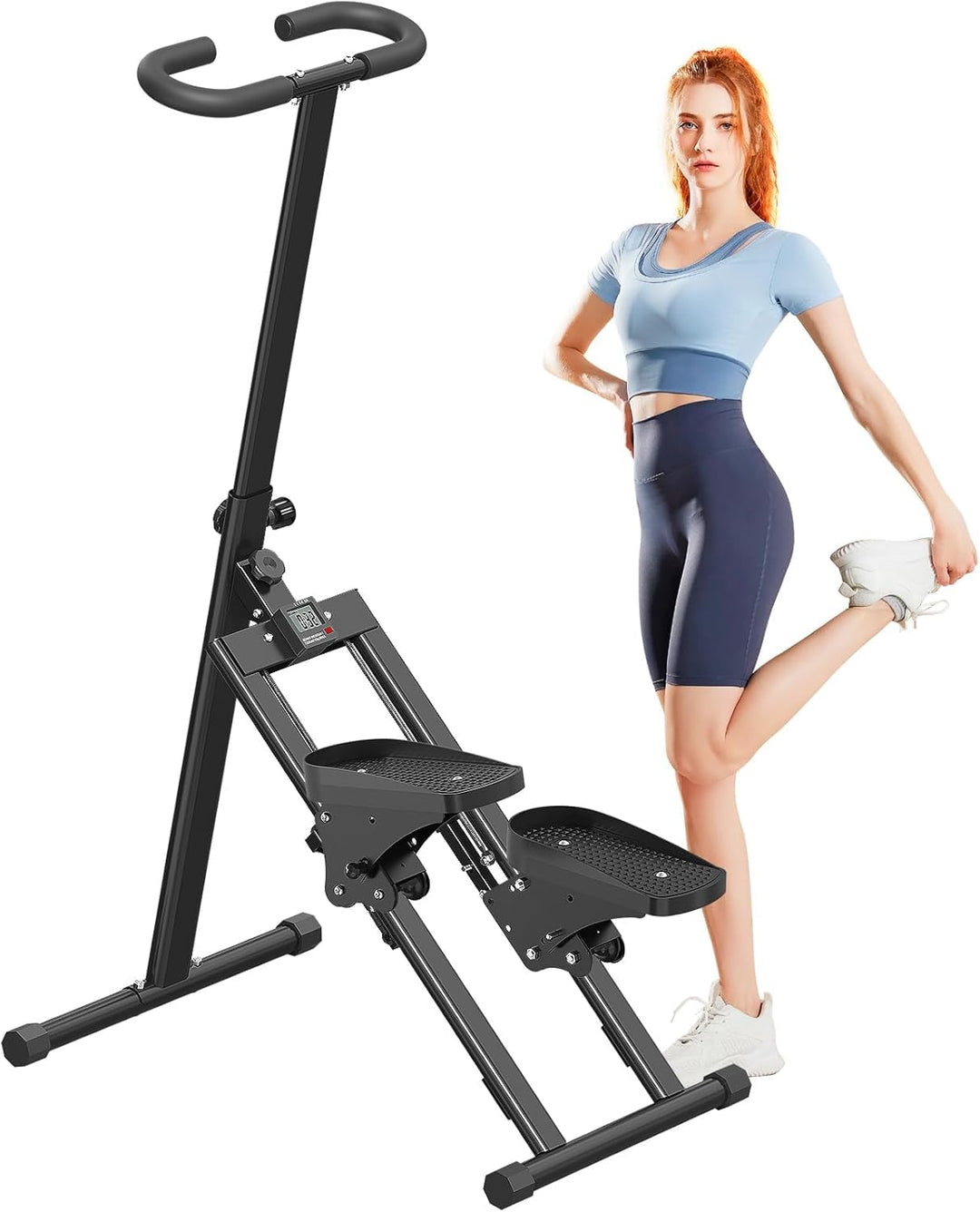 Treppensteiger für Zuhause, Treppensteiger, faltbar, grosses Pedal, vertikale Klettermaschine für Ga