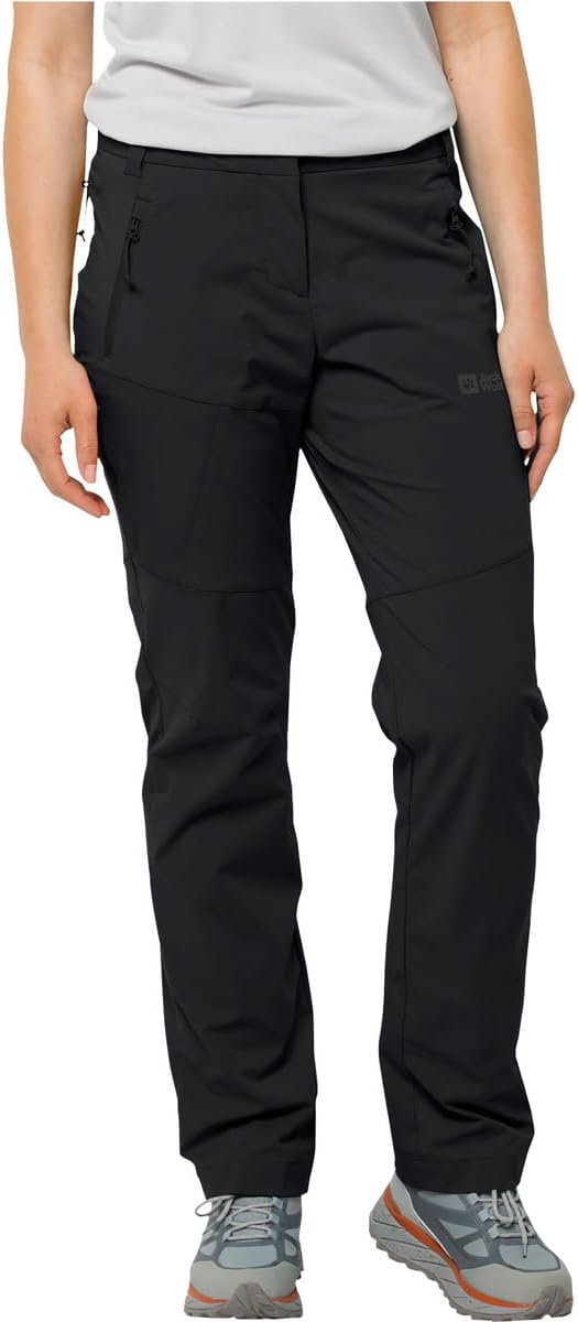 Jack Wolfskin Damen Wanderhose Glastal Pants W 36 Kurz Schwarz, 36 Kurz Schwarz