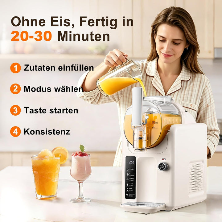 Goldtouch Slush Maschine,2L Slusheis Maschine,für 5 Funktionen：Eiscreme、Milchshake、Margaritas、Kaffee