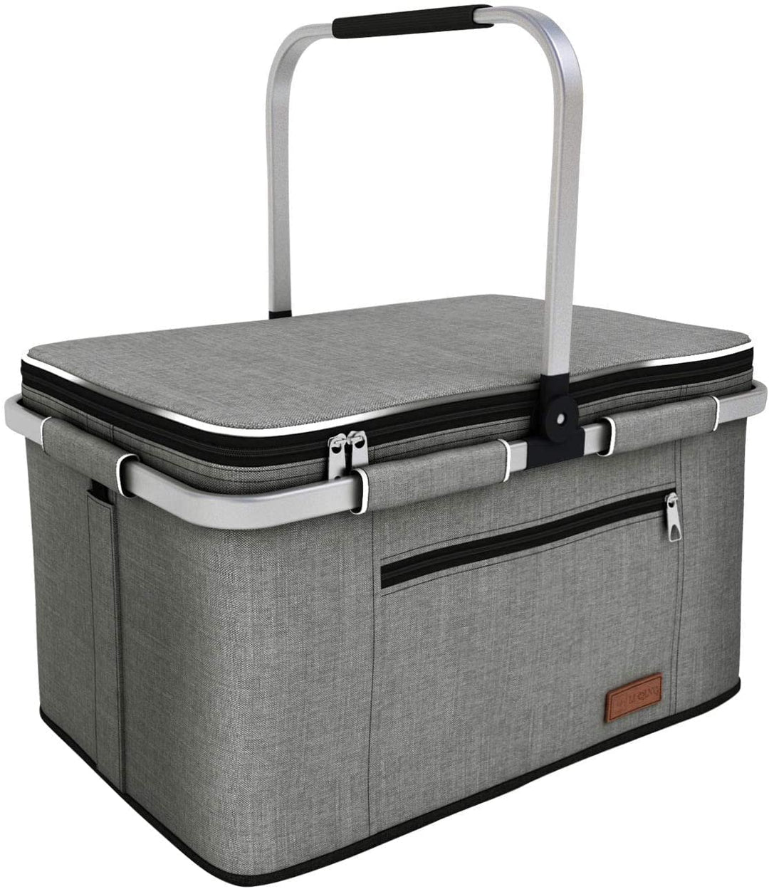 LIQINGG 35L Kühltasche Einkaufskorb Grosse isolierte Kühlkorb Lunchtasche Thermotasche für Büro Camp