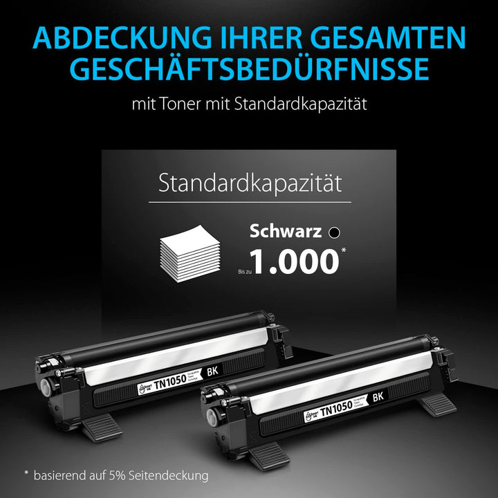 Smart Ink kompatible Tonerkartusche als Ersatz für Brother TN1050 TN-1050 TN 1050 (2 Schwarz Multipa