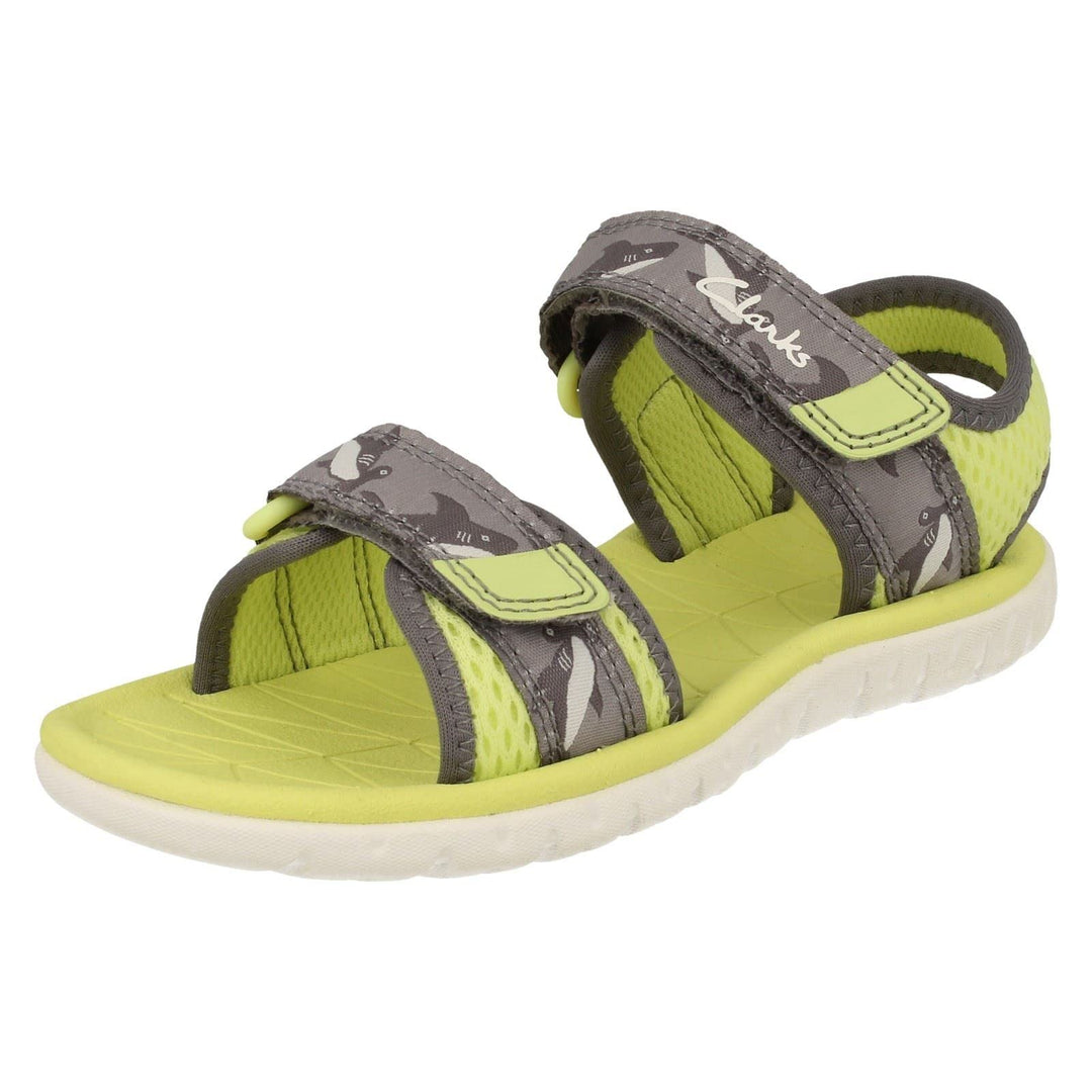 Clarks Jungen Surfing Tide KSandale 34 EU Gelb, 34 EU Gelb