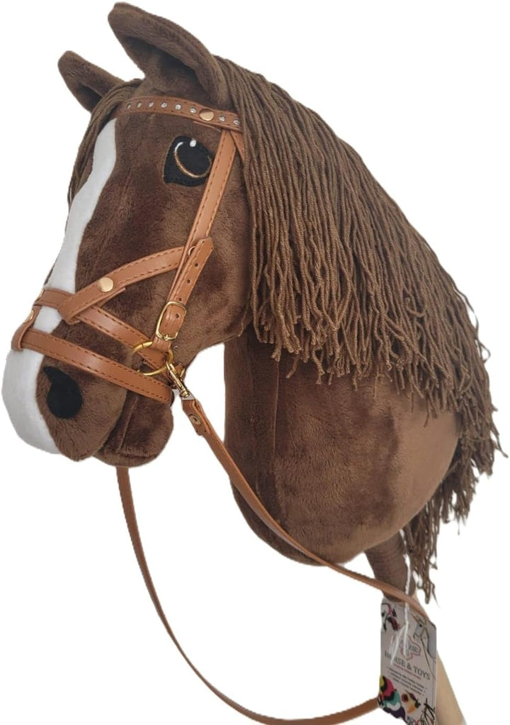 Hobby Horse Hobbypferd gross A3 (Pferd auf einem Stock) komplett mit Geschirr wie auf dem Foto (gesi