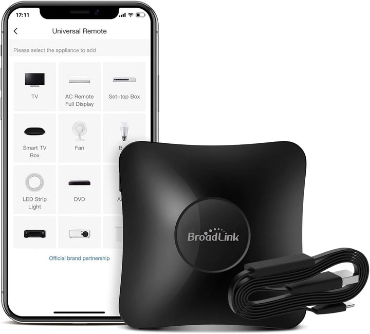 BroadLink - RM4 Pro, IR und HF Universal-Fernbedienung, All-in-One Hub, Code-Lernfunktion, WLAN, für
